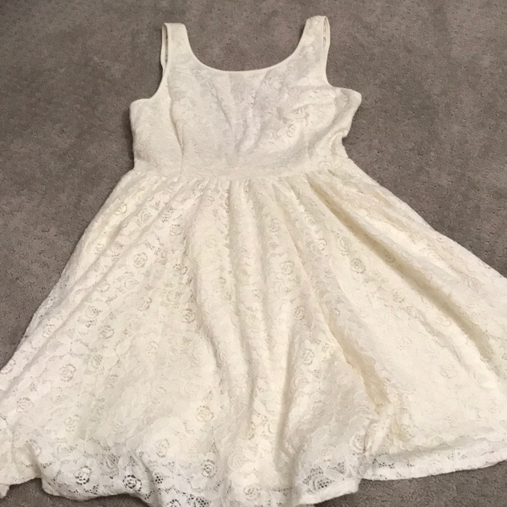 Cream lace dress